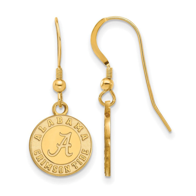 Vergoldet Sterlingsilber Logoart University Of Alabama Crimson Tide Klein Hängend Draht Ohrringe