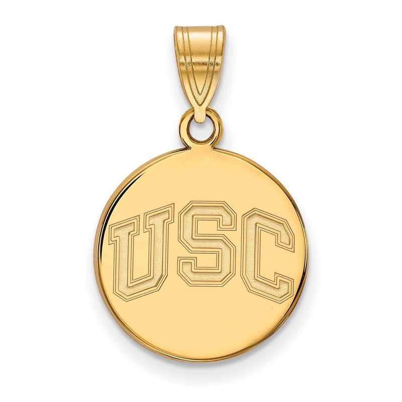 14K Gelbgold University Of Southern California U S C Mittel Plättchen Anhänger