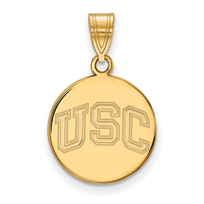 10K Gelbgold University Of Southern California U S C Mittel Plättchen Anhänger