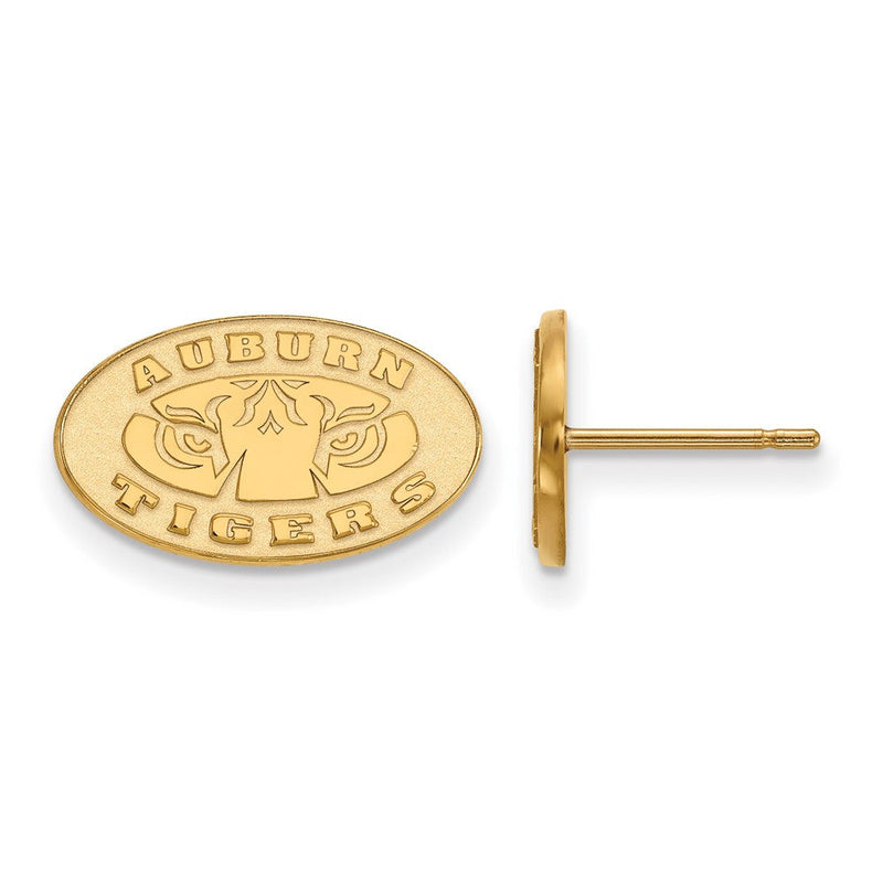 10K Gelbgold Logoart Auburn Tigers Extra Klein Ohrstecker