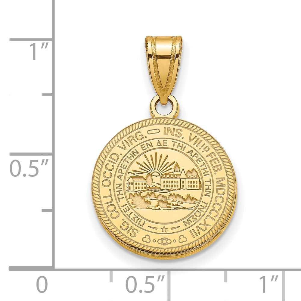 Vergoldet Sterlingsilber Logoart West Virginia University Mittel Wappen Anhänger