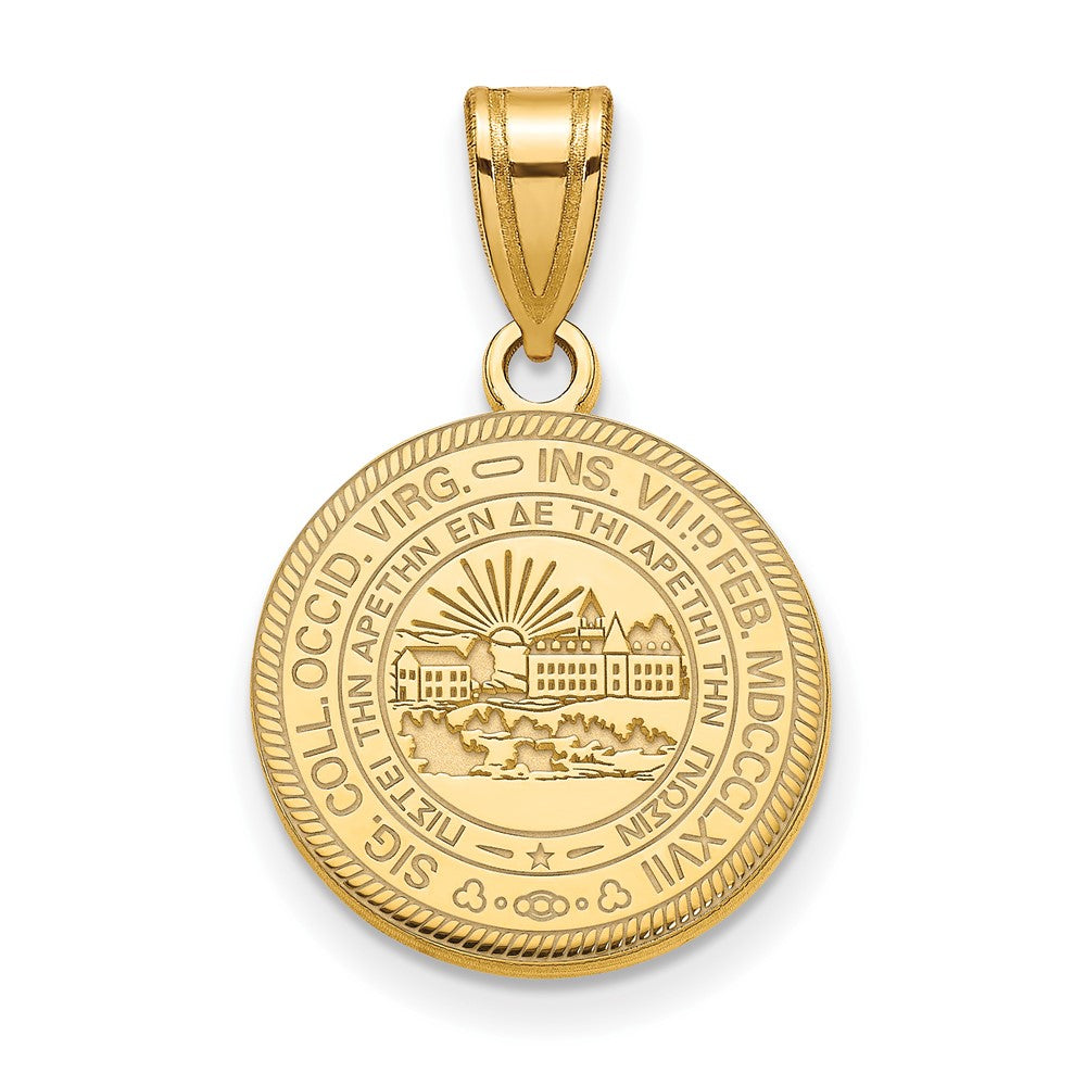 Vergoldet Sterlingsilber Logoart West Virginia University Mittel Wappen Anhänger