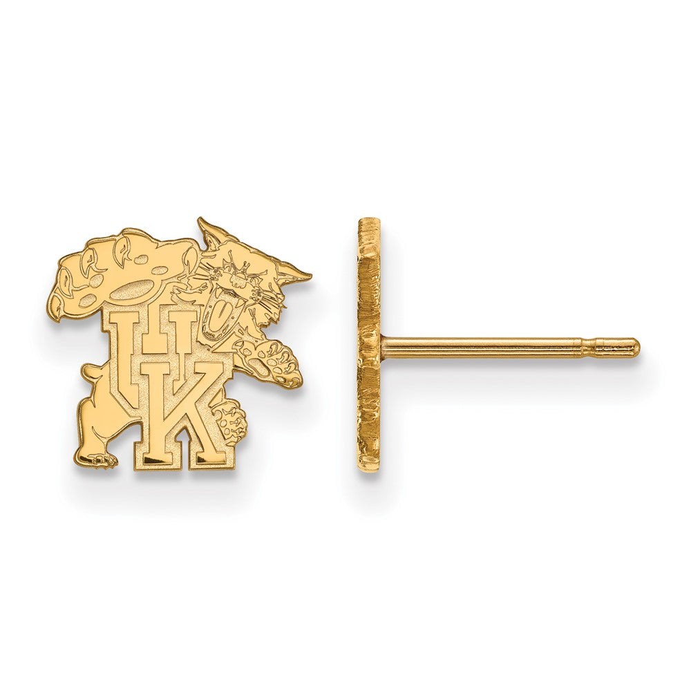 Vergoldet Sterlingsilber Logoart University Of Kentucky U K Wildkatze Extra Klein Ohrstecker