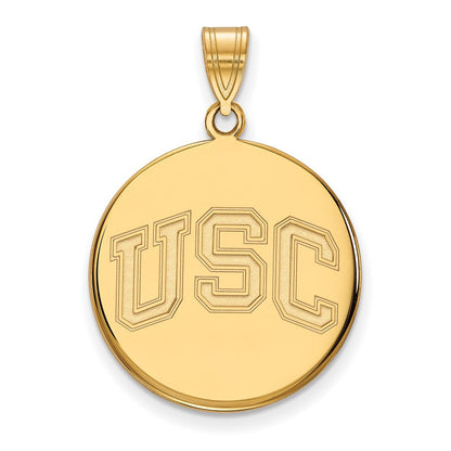 10K Gelbgold University Of Southern California U S C Groß Plättchen Anhänger