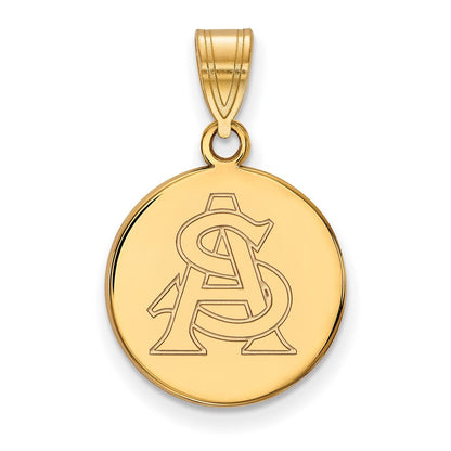 Vergoldet Sterlingsilber Logoart Arizona State University A S Mittel Plättchen Anhänger