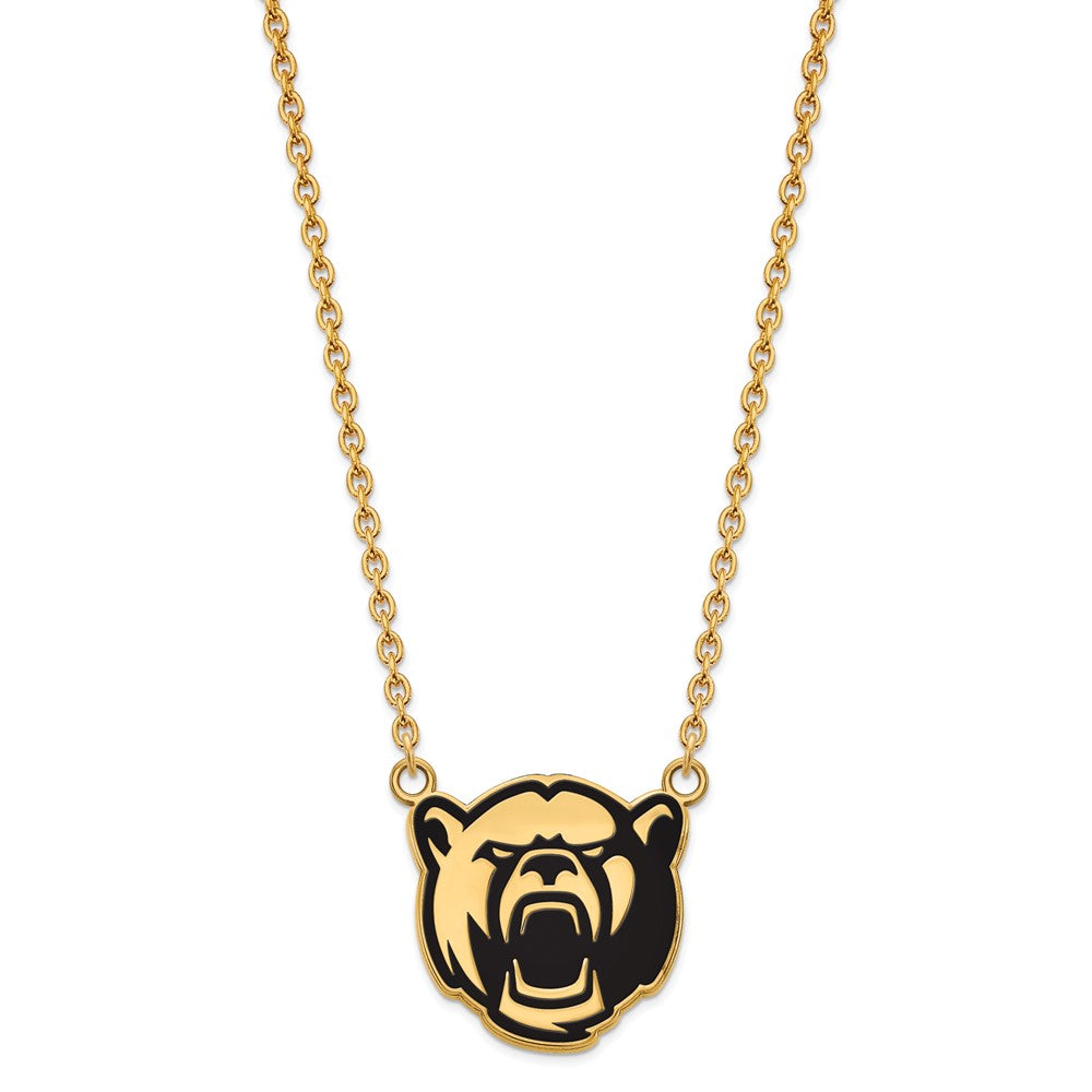 Vergoldet Sterlingsilber Logoart Baylor University Groß Emailliert Anhänger 18 Zoll Halskette