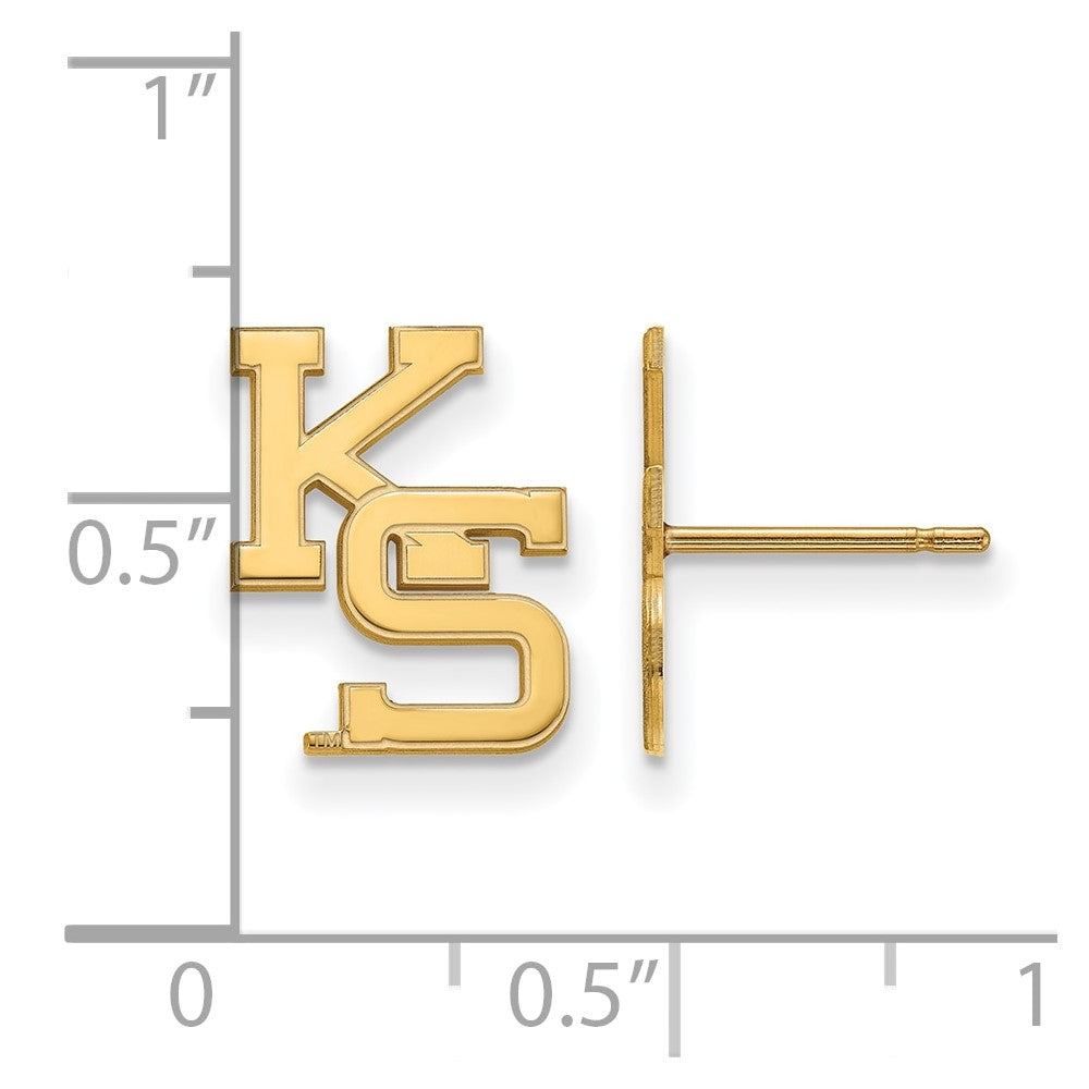 Vergoldet Sterlingsilber Logoart Kansas State University K S Klein Ohrstecker