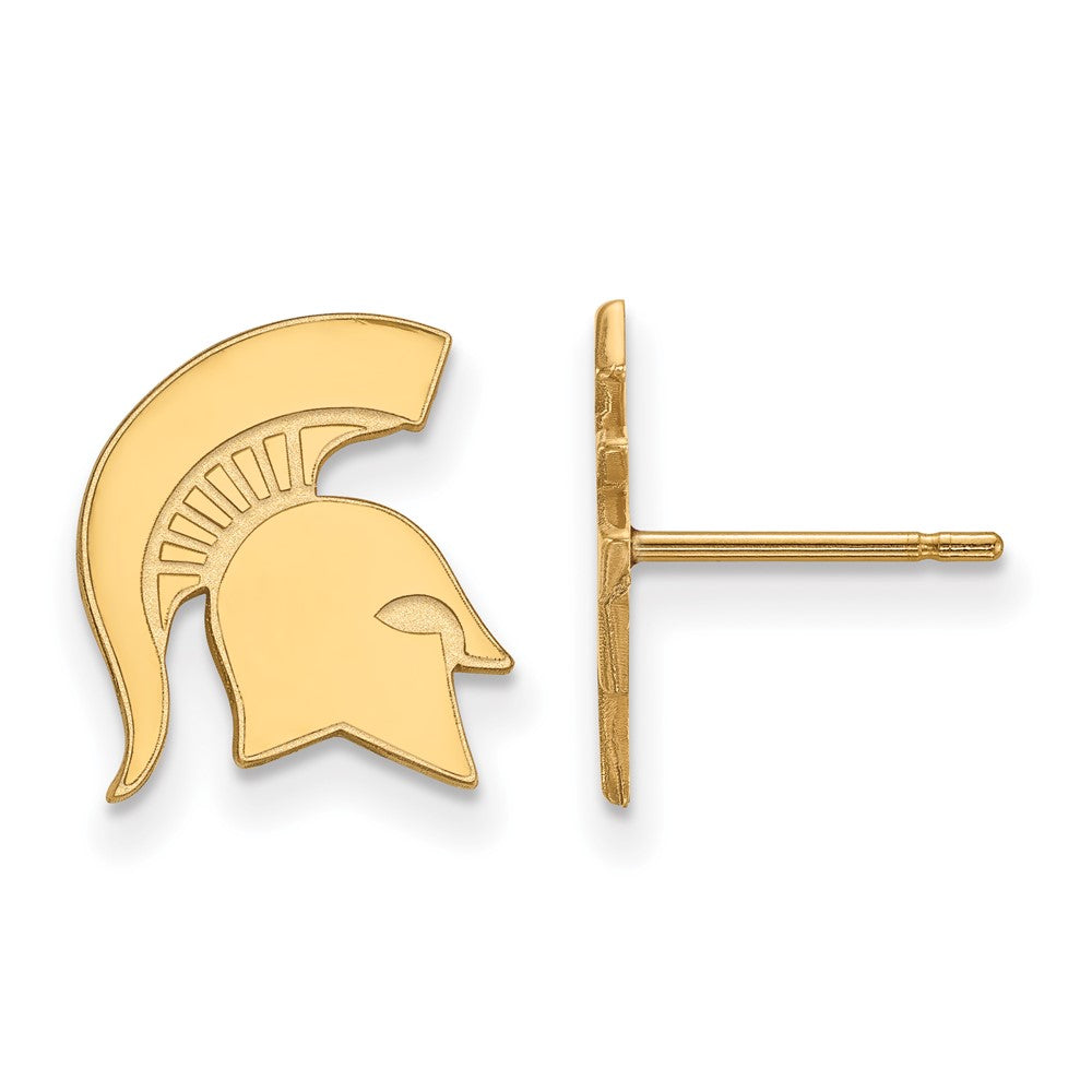 10K Gelbgold Logoart Michigan State University Spartan Klein Ohrstecker