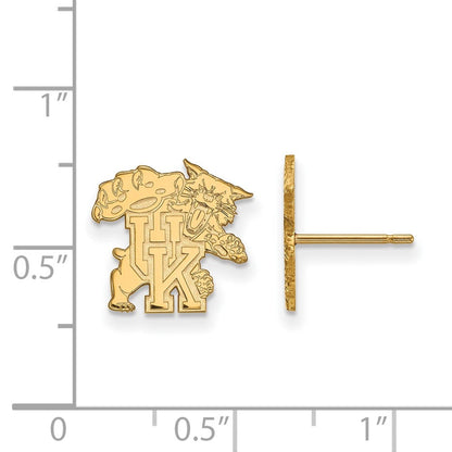 10K Gelbgold Logoart University Of Kentucky U K Wildkatze Klein Ohrstecker