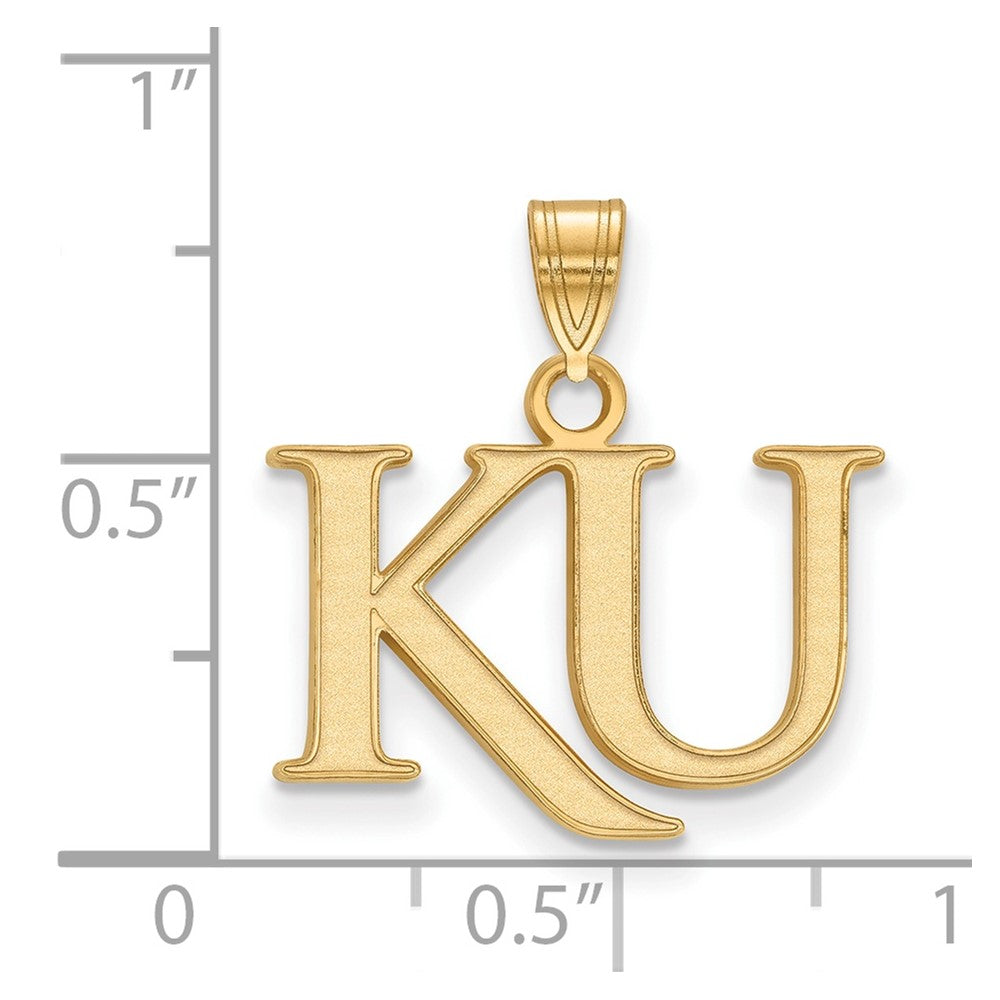Vergoldet Sterlingsilber Logoart University Of Kansas K U Klein Anhänger