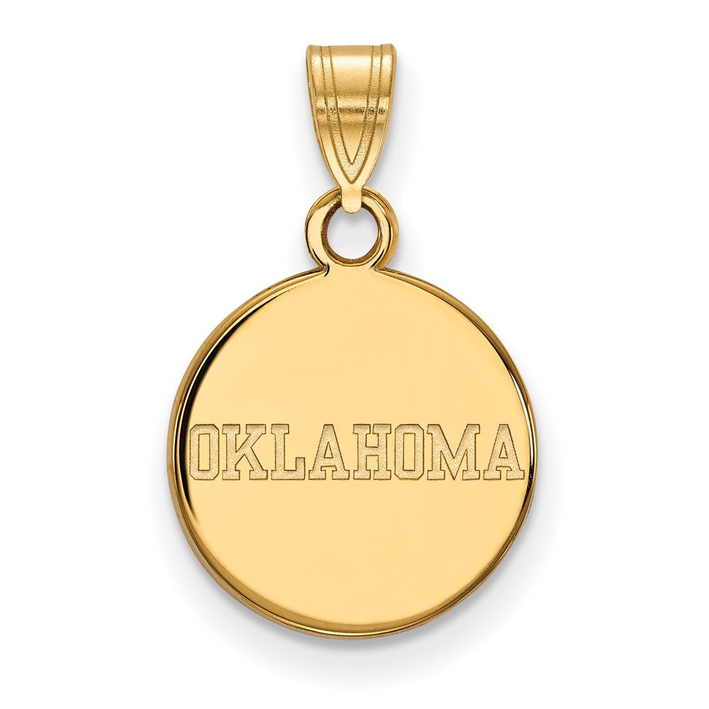 Vergoldet Sterlingsilber Logoart University Of Oklahoma Klein Plättchen Anhänger