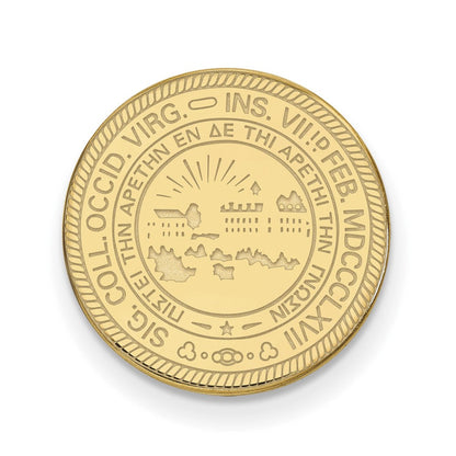 14K Gelbgold Gold Logoart West Virginia University Wappen Anstecknadel