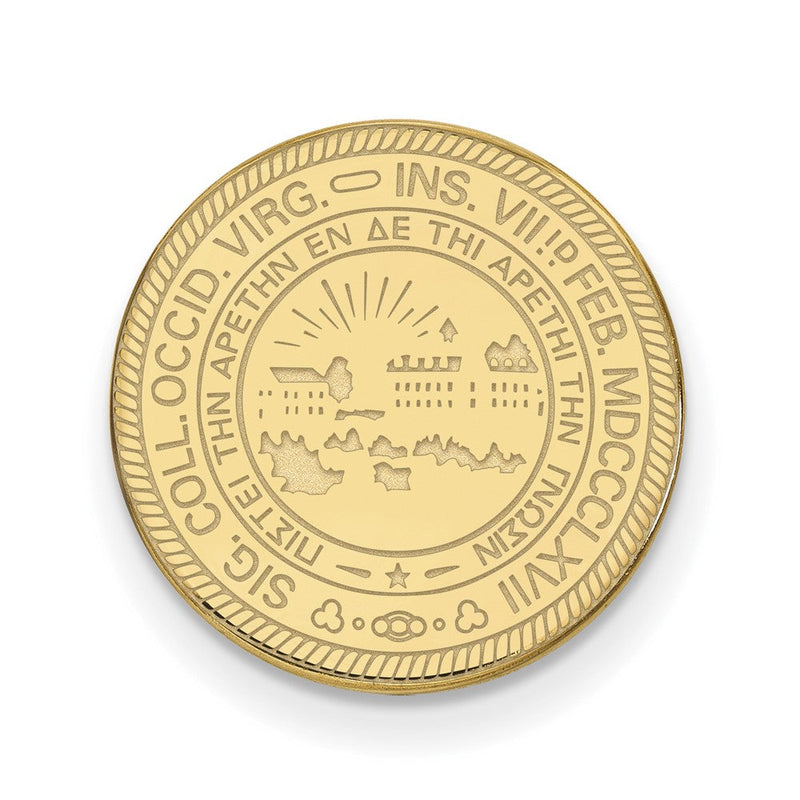14K Gelbgold Gold Logoart West Virginia University Wappen Anstecknadel