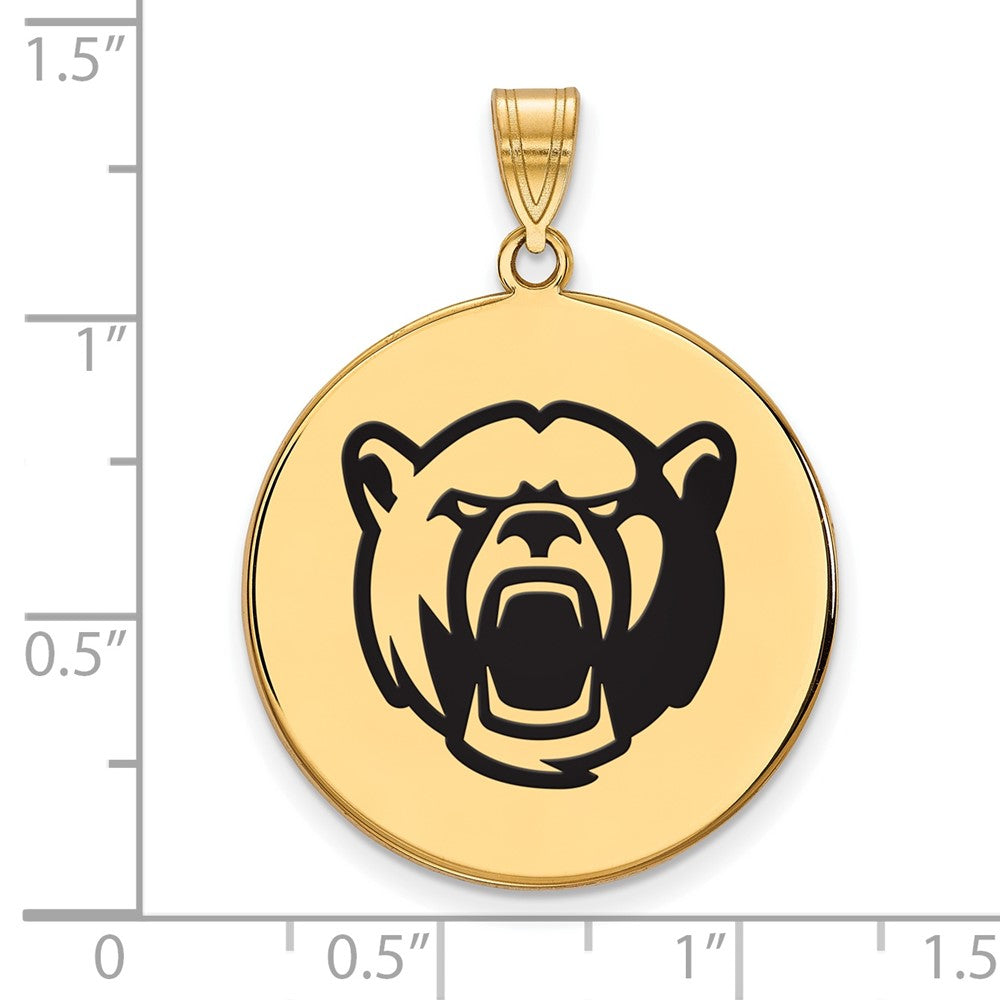 Vergoldet Sterlingsilber Logoart Baylor University Extra Groß Emailliert Plättchen Anhänger