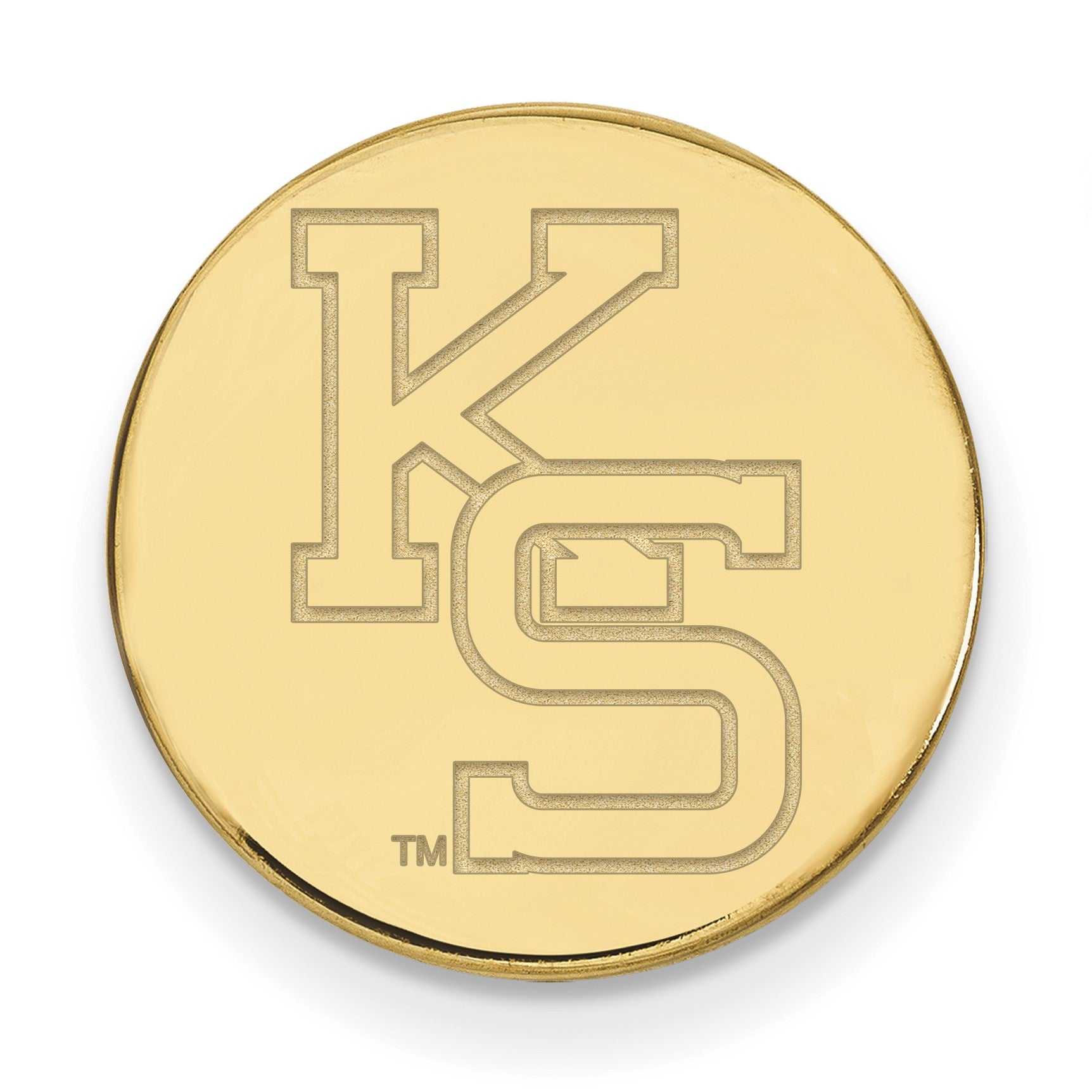 14K Gelbgold Gold Logoart Kansas State University K-s Anstecknadel
