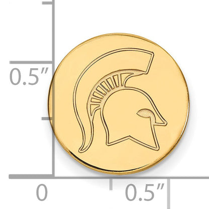 14K Gelbgold Gold Logoart Michigan State University Spartan Anstecknadel
