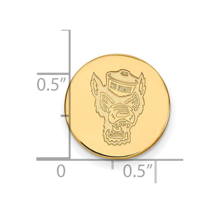 14K Gelbgold Gold Logoart North Carolina State University Wolf Anstecknadel