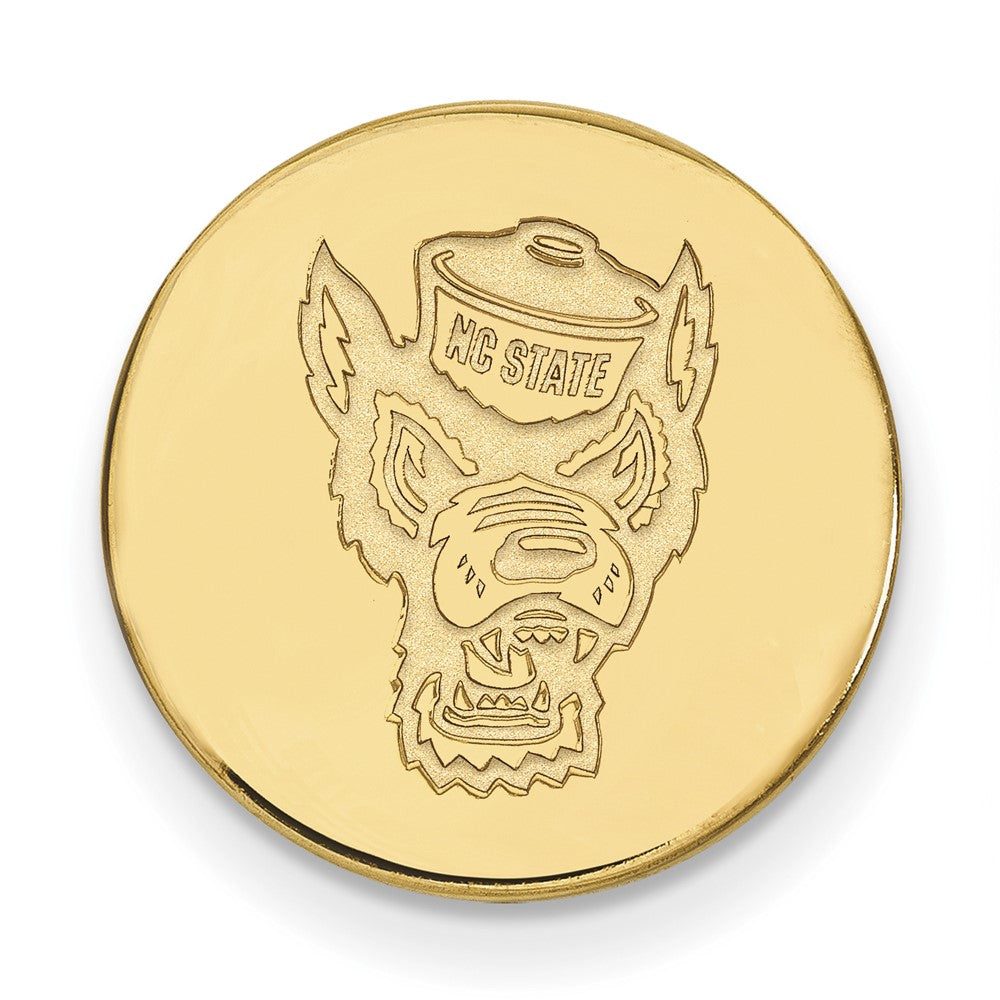 14K Gelbgold Gold Logoart North Carolina State University Wolf Anstecknadel
