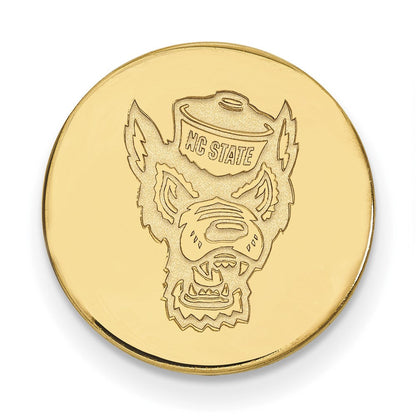 14K Gelbgold Gold Logoart North Carolina State University Wolf Anstecknadel