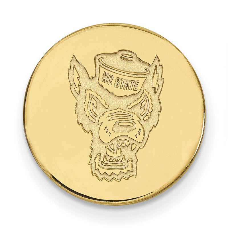 14K Gelbgold Gold Logoart North Carolina State University Wolf Anstecknadel