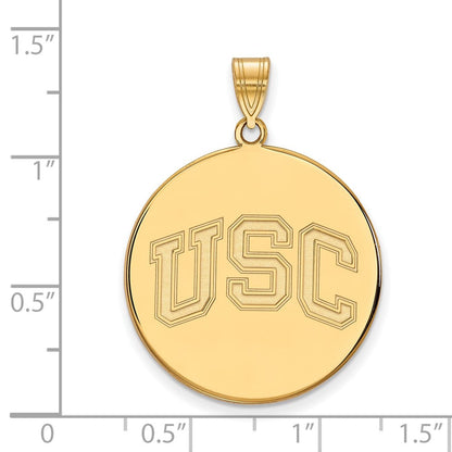 10K Gelbgold University Of Southern California U S C Extra Groß Plättchen Anhänger