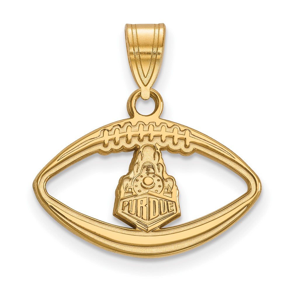 Vergoldet Sterlingsilber Logoart Purdue University Boilermakers Zug Logo Football Anhänger