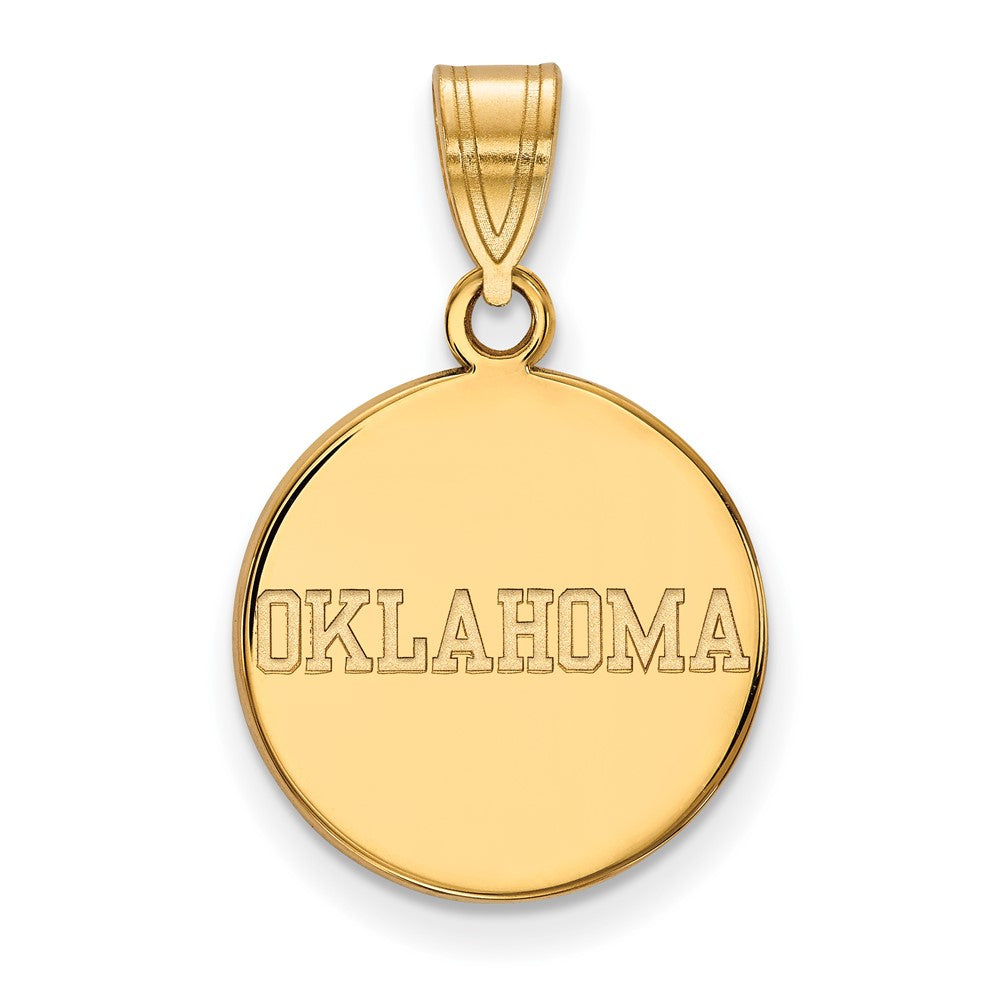 Vergoldet Sterlingsilber Logoart University Of Oklahoma Mittel Plättchen Anhänger