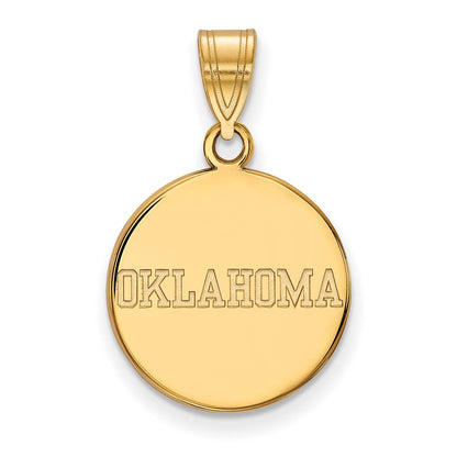 Vergoldet Sterlingsilber Logoart University Of Oklahoma Mittel Plättchen Anhänger