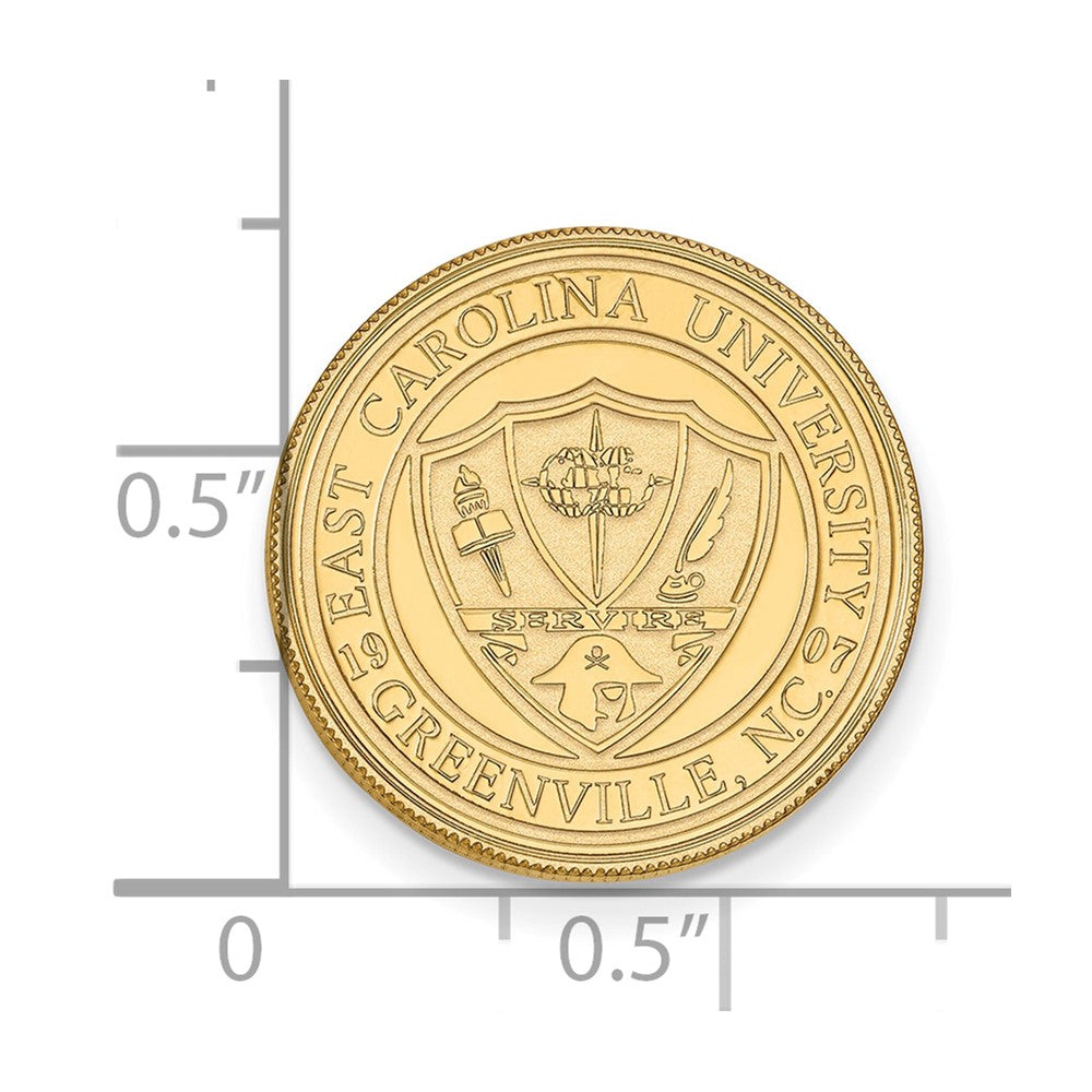 14K Gelbgold Gold Logoart Ost Carolina University Wappen Anstecknadel
