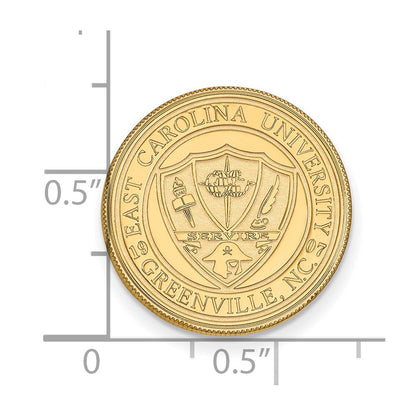 14K Gelbgold Gold Logoart Ost Carolina University Wappen Anstecknadel