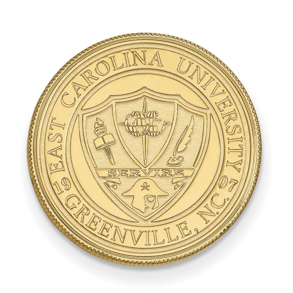 14K Gelbgold Gold Logoart Ost Carolina University Wappen Anstecknadel