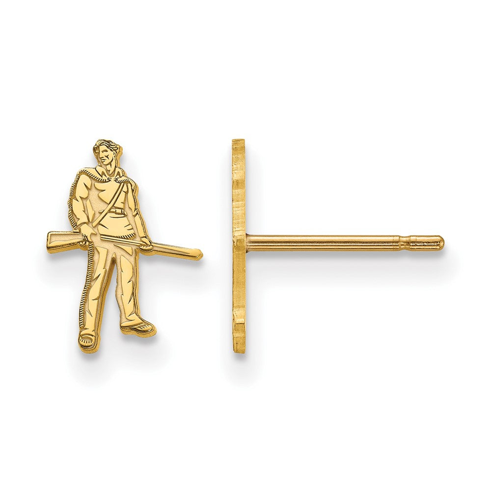 Vergoldet Sterlingsilber Logoart West Virginia University Mountaineer Extra Klein Ohrstecker