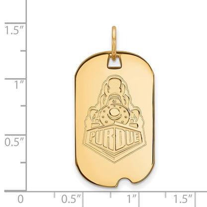Vergoldet Sterlingsilber Logoart Purdue University Boilermakers Zug Logo Klein Erkennungsmarke Anhänger