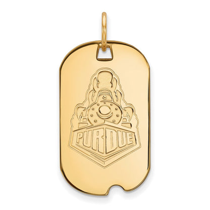10K Gelbgold Logoart Purdue University Boilermakers Zug Logo Klein Erkennungsmarke Anhänger