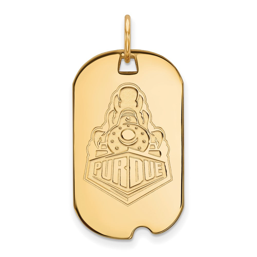 Vergoldet Sterlingsilber Logoart Purdue University Boilermakers Zug Logo Klein Erkennungsmarke Anhänger