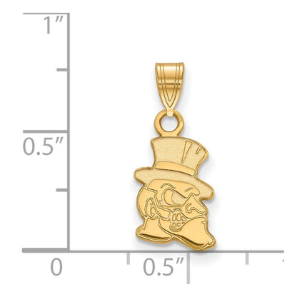 Vergoldet Sterlingsilber Logoart Wake Forest University Demon Deacon Klein Anhänger
