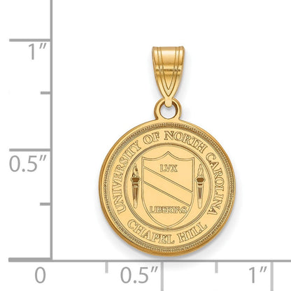 10K Gelbgold Logoart University Of North Carolina Mittel Wappen Anhänger