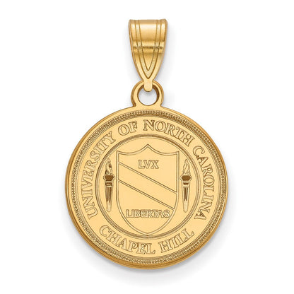 10K Gelbgold Logoart University Of North Carolina Mittel Wappen Anhänger
