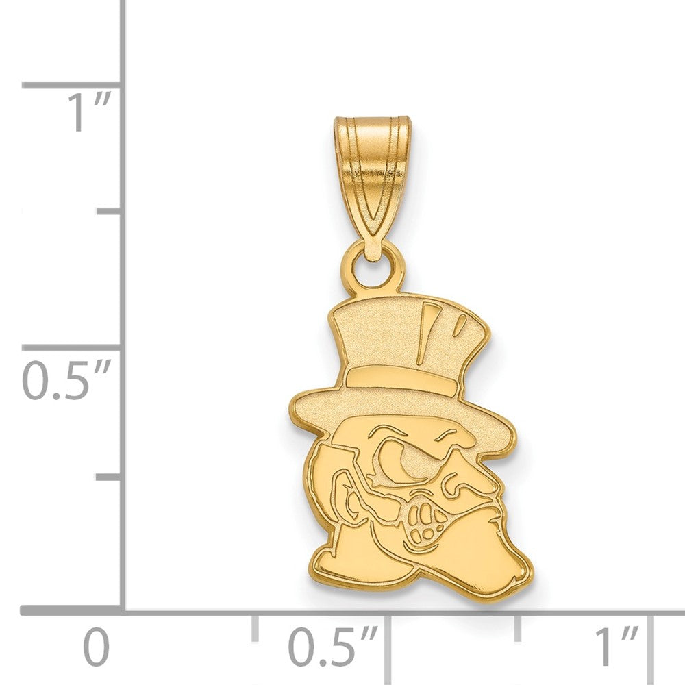 10K Gelbgold Logoart Wake Forest University Demon Deacon Mittel Anhänger