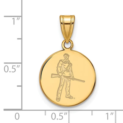 Vergoldet Sterlingsilber Logoart West Virginia University Mountaineer Mittel Plättchen Anhänger