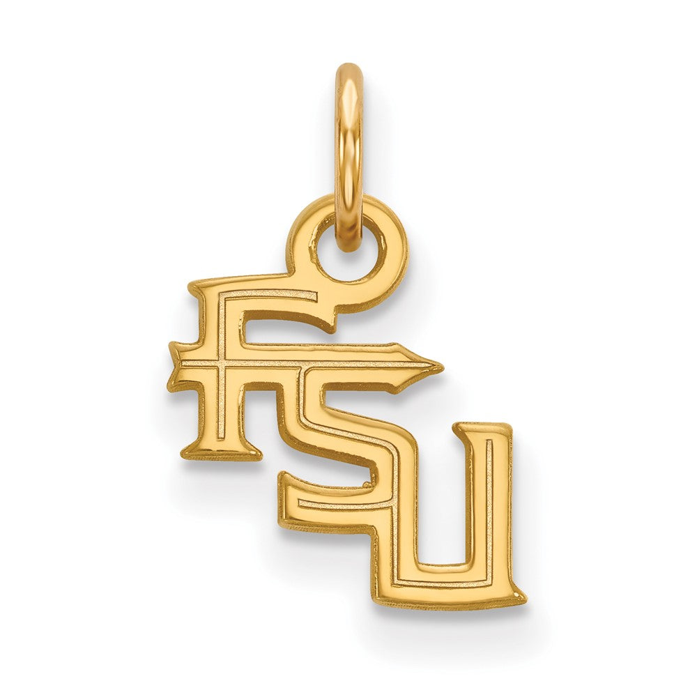 Vergoldet Sterlingsilber Logoart Florida State University F S U Extra Klein Anhänger