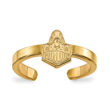 Vergoldet Sterlingsilber Logoart Purdue University Boilermakers Zug Logo Zehenring