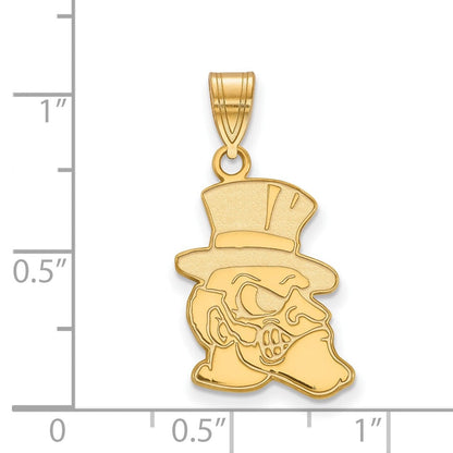 Vergoldet Sterlingsilber Logoart Wake Forest University Demon Deacon Groß Anhänger