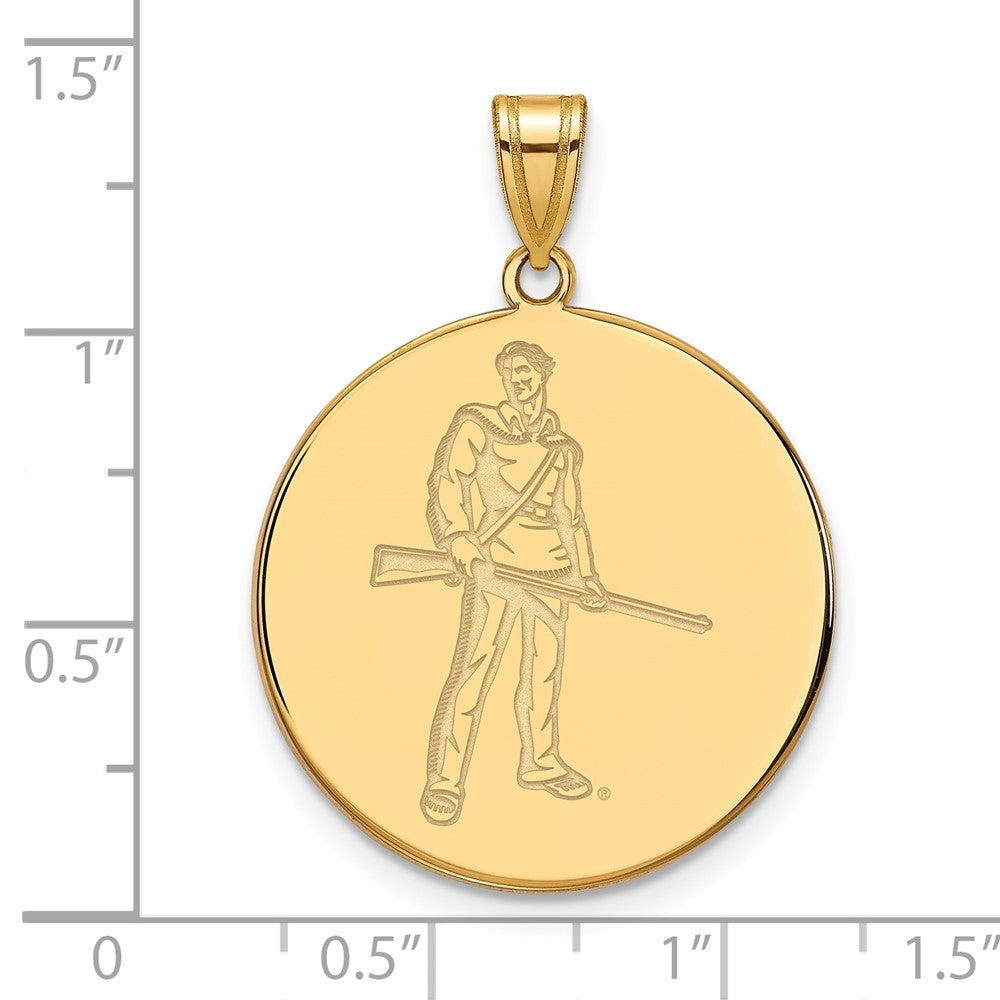 Vergoldet Sterlingsilber Logoart West Virginia University Mountaineer Extra Groß Plättchen Anhänger