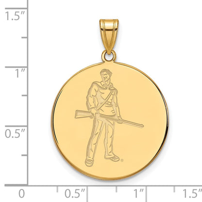 Vergoldet Sterlingsilber Logoart West Virginia University Mountaineer Extra Groß Plättchen Anhänger
