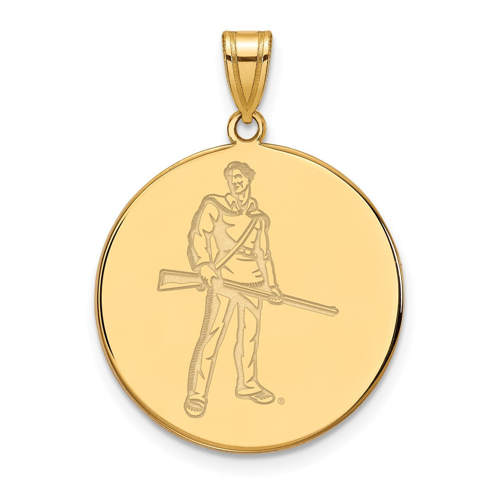 Vergoldet Sterlingsilber Logoart West Virginia University Mountaineer Extra Groß Plättchen Anhänger
