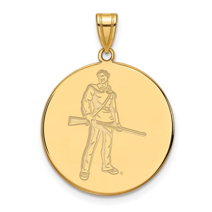 10K Gelbgold Logoart West Virginia University Mountaineer Extra Groß Plättchen Anhänger