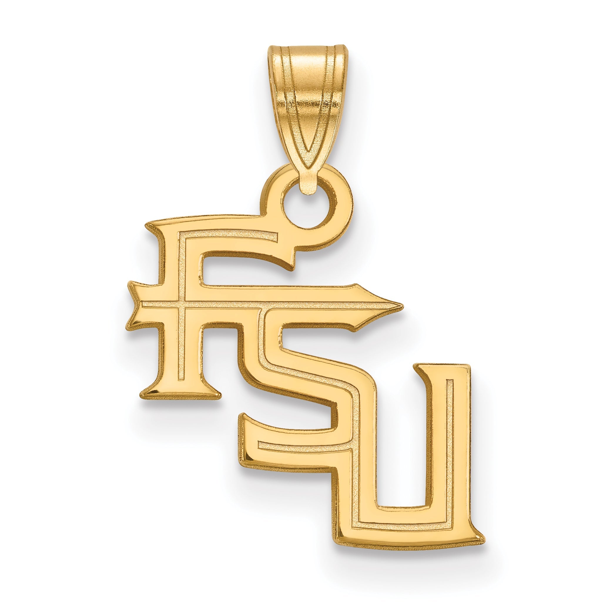 Vergoldet Sterlingsilber Logoart Florida State University F S U Klein Anhänger