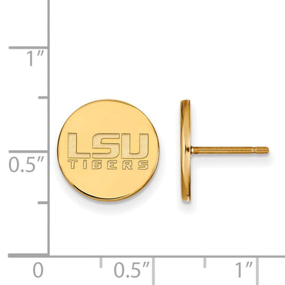 Vergoldet Sterlingsilber Logoart Louisiana State University L S U Tigers Klein Plättchen Ohrstecker