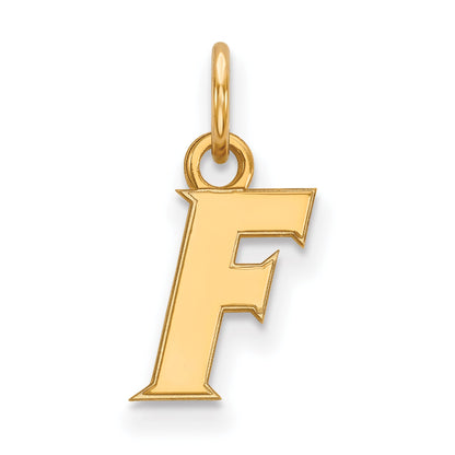 Vergoldet Sterlingsilber Logoart University Of Florida Buchstabe F Extra Klein Anhänger